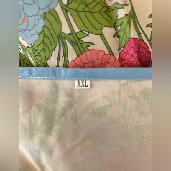 Floral Women's Top with Green and Orange Accents - Picture 5 of 5